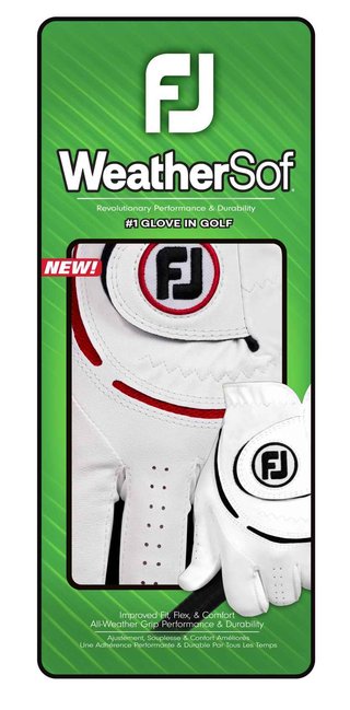 FootJoy WeatherSof 24 mens golf glove, white