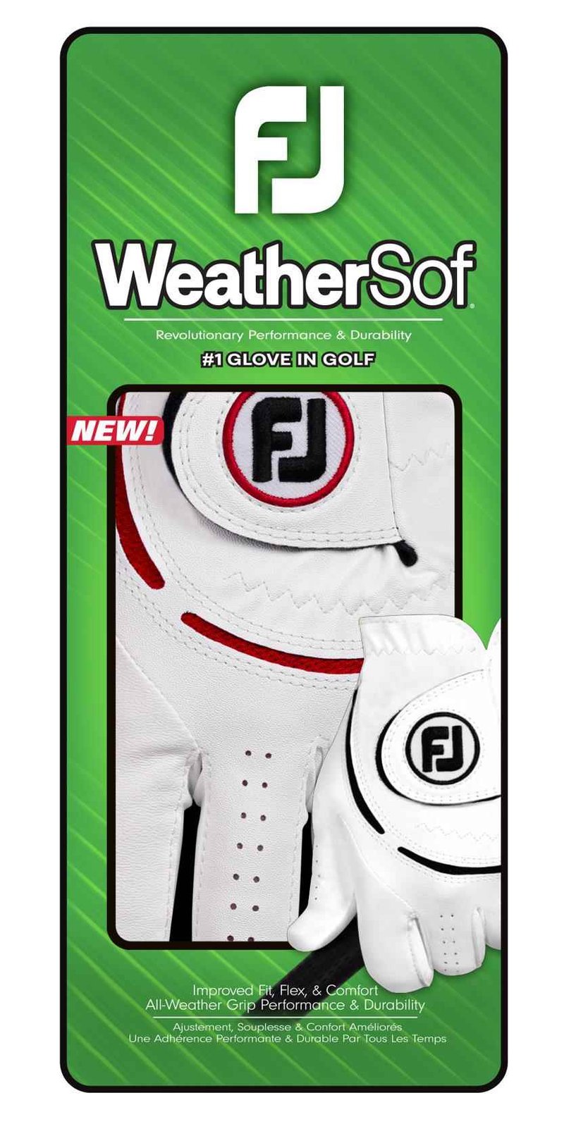 FootJoy WeatherSof 24 mens golf glove, white
