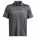 Under Armour Playoff 3.0 Stripe men's polo, black/red solstice