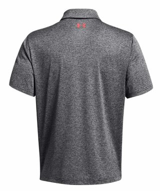 Under Armour Playoff 3.0 Stripe men's polo, black/red solstice