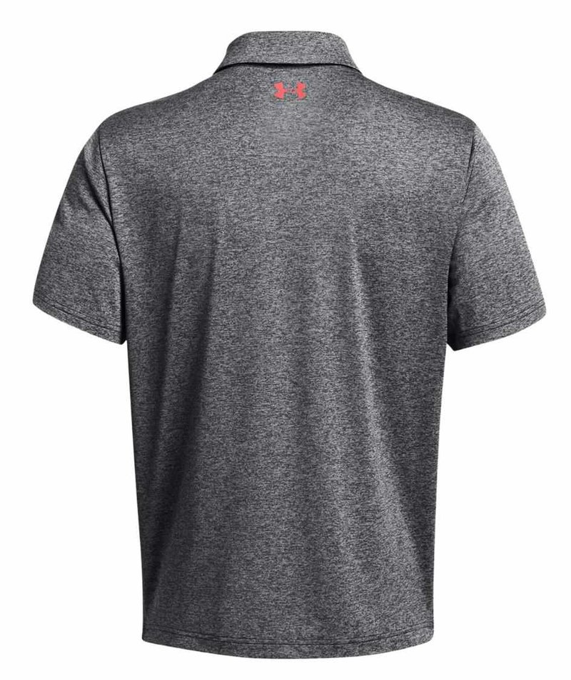 Under Armour Playoff 3.0 Stripe men's polo, black/red solstice