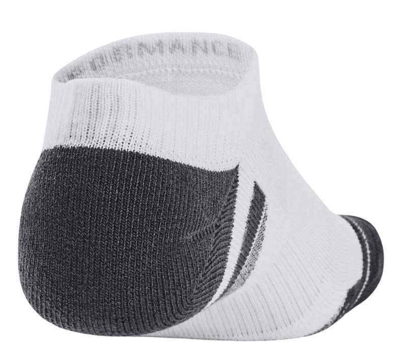 Under Armour Performance Tech unisex socks (3 Pairs), white/grey