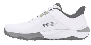 Under Armour Drive Pro SL mens golf shoes, white/metallic gun metal