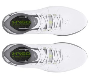 Under Armour Drive Pro SL mens golf shoes, white/metallic gun metal