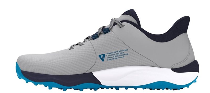 Under Armour Drive Pro SL mens golf shoes, grey/capri