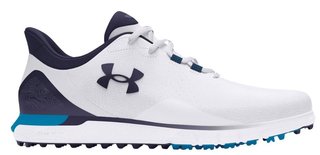 Under Armour Drive Fade SL mens golf shoes, white/capri