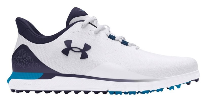 Under Armour Drive Fade SL mens golf shoes, white/capri