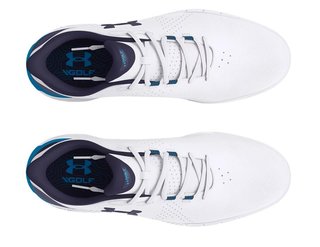 Under Armour Drive Fade SL mens golf shoes, white/capri