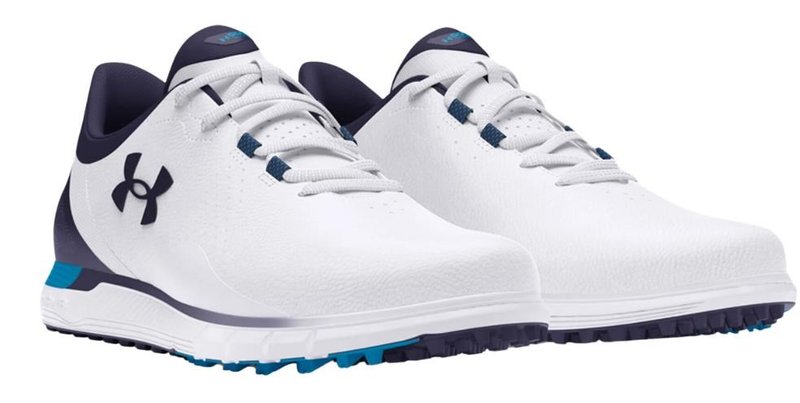 Under Armour Drive Fade SL mens golf shoes, white/capri