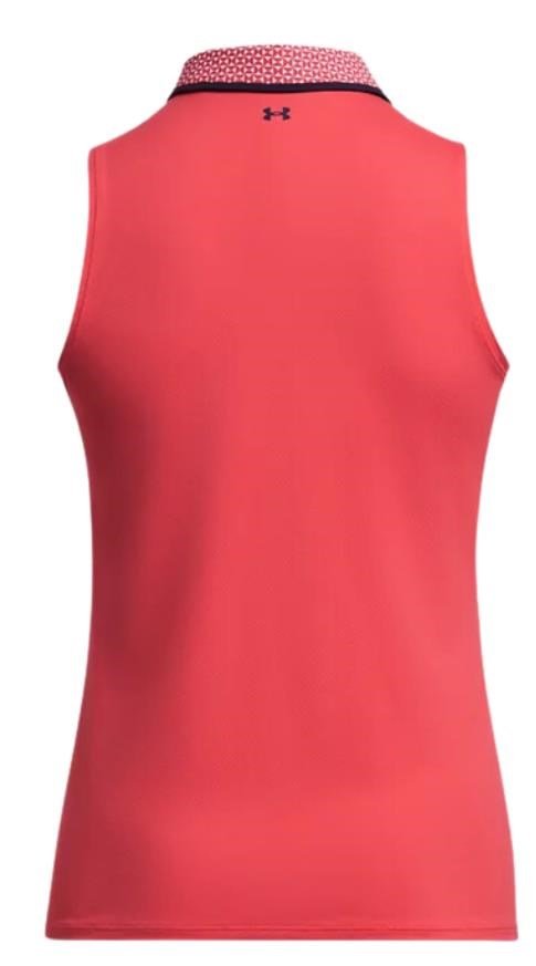 Under Armour Iso-Chill women's polo, red solstice/white