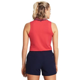 Under Armour Iso-Chill women's polo, red solstice/white