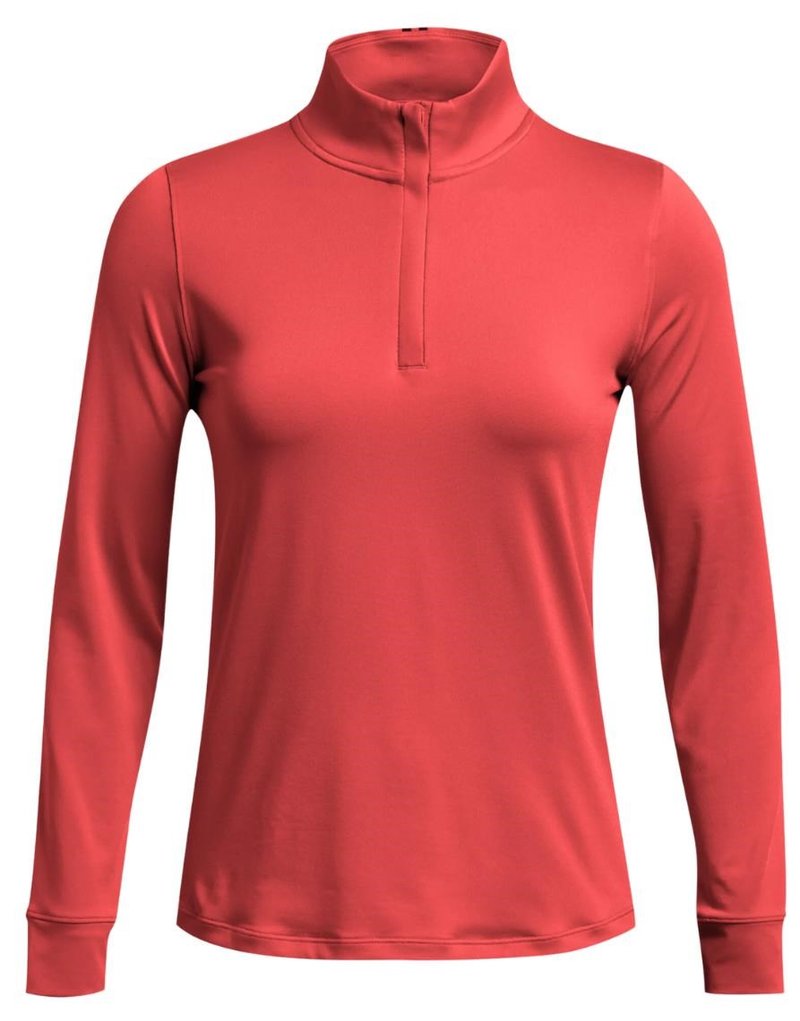 Under Armour Playoff 1/4 Zip women's sweatshirt, red solstice/midnight navy