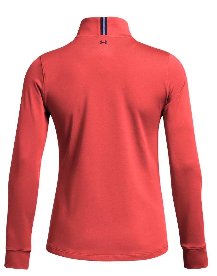 Under Armour Playoff 1/4 Zip women's sweatshirt, red solstice/midnight navy