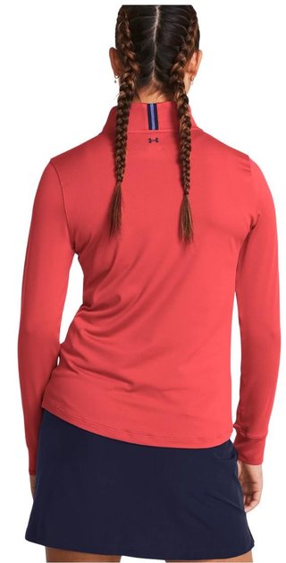Under Armour Playoff 1/4 Zip women's sweatshirt, red solstice/midnight navy
