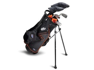 U.S. Kids Golf UL7-51 (130cm) 5-Club junior golf set + stand bag, black/orange