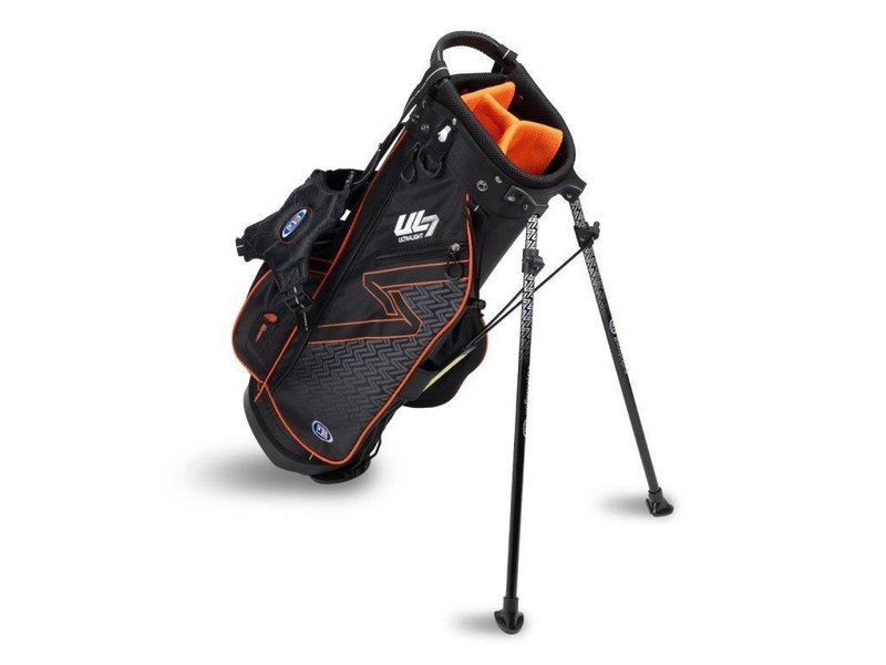 U.S. Kids Golf UL7-51 (130cm) 5-Club junior golf set + stand bag, black/orange
