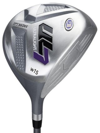U.S. Kids Golf UL7-54 (137cm) W15 5-Club junior golf set + stand bag, black/purple