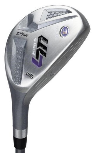 U.S. Kids Golf UL7-54 (137cm) W15 5-Club junior golf set + stand bag, black/purple