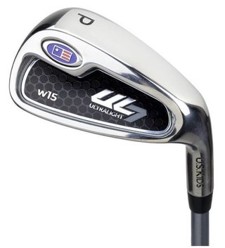 U.S. Kids Golf UL7-54 (137cm) W15 5-Club junior golf set + stand bag, black/purple
