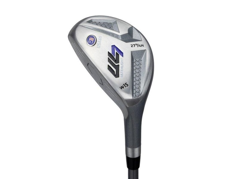 U.S. Kids Golf UL7-54 (137cm) W15 5-Club junior golf set + stand bag, black/purple