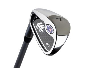 U.S. Kids Golf UL7-54 (137cm) W15 5-Club junior golf set + stand bag, black/purple