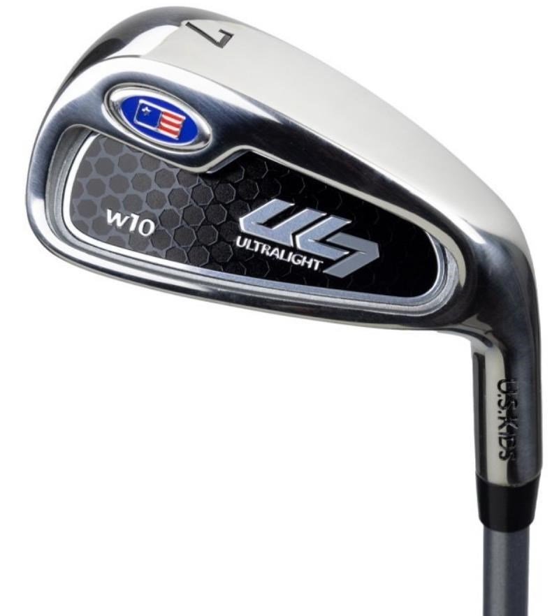 U.S. Kids Golf UL7-63 (160cm) W10 5-Club junior golf set, graphite, + stand bag, black/gold