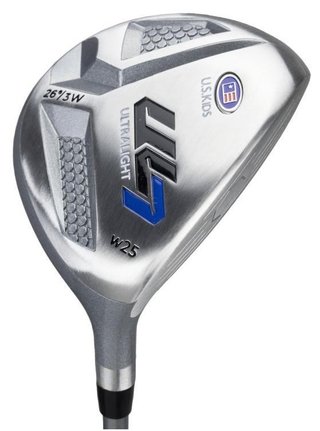 U.S. Kids Golf UL7-45 (114cm) W25 4-Club junior golf set + stand bag, black/blue