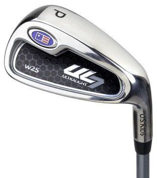 U.S. Kids Golf UL7-45 (114cm) W25 4-Club junior golf set + stand bag, black/blue