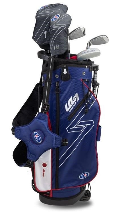 U.S. Kids Golf UL7-48 (122cm) W20 5-Club junior golf set + stand bag, navy/red/white