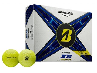 Bridgestone Tour B XS golf balls, yellow