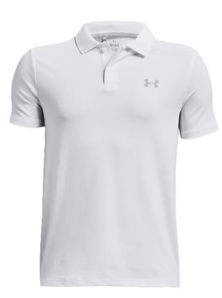Under Armour Performance junior polo, white/pitch gray