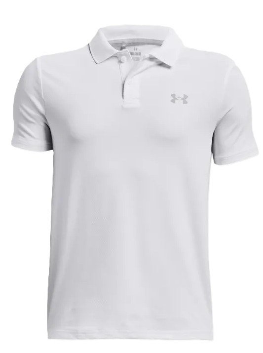 Under Armour Performance junior polo, white/pitch gray