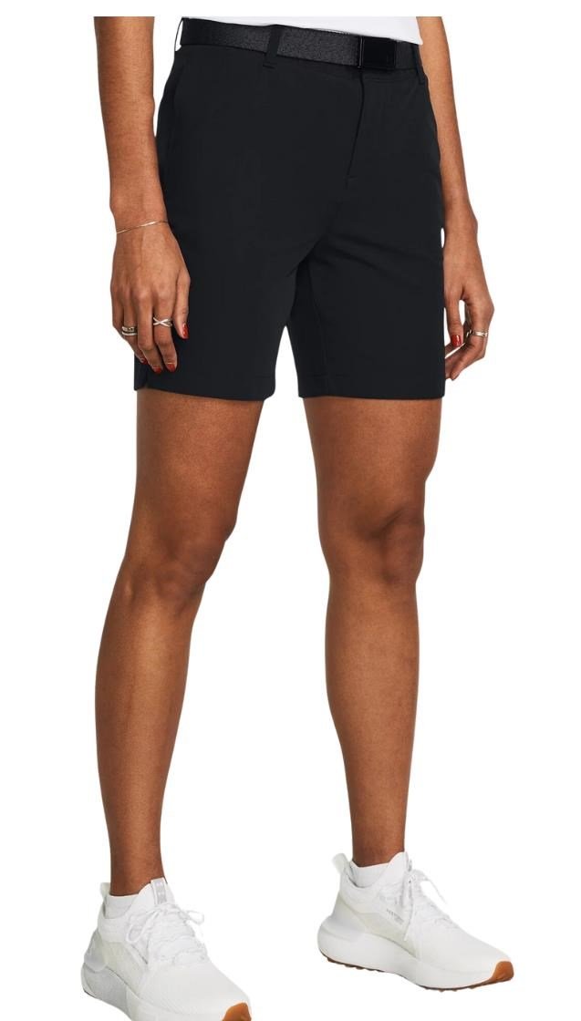 Under Armour Drive 7" women's shorts, black/metallic silver