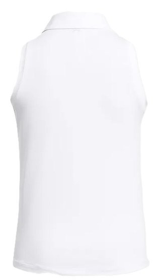 Under Armour Playoff Sleeveless women's polo, white/halo gray