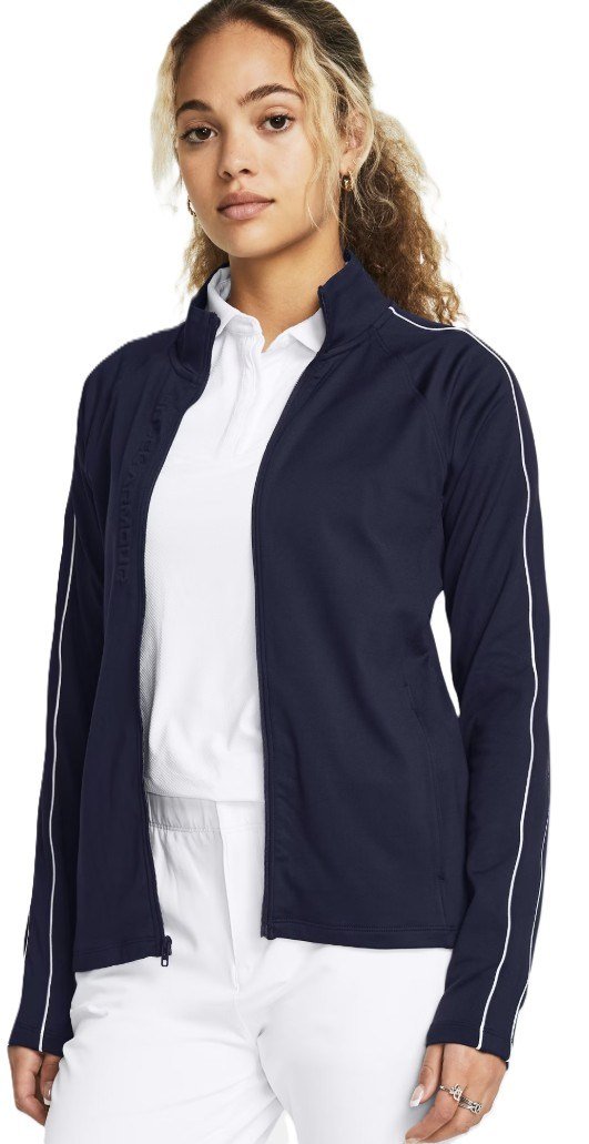 Under Armour Storm women's midlayer full zip, midnight navy/white