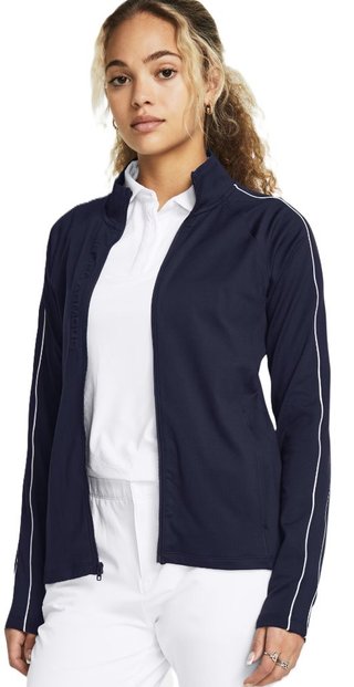 Under Armour Storm women's midlayer full zip, midnight navy/white