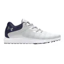Under Armour Charged Breathe 2 Knit SL ladies golf shoes, halo grey/midnight navy/metallic silver