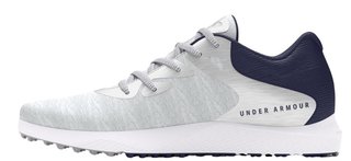 Under Armour Charged Breathe 2 Knit SL ladies golf shoes, halo grey/midnight navy/metallic silver