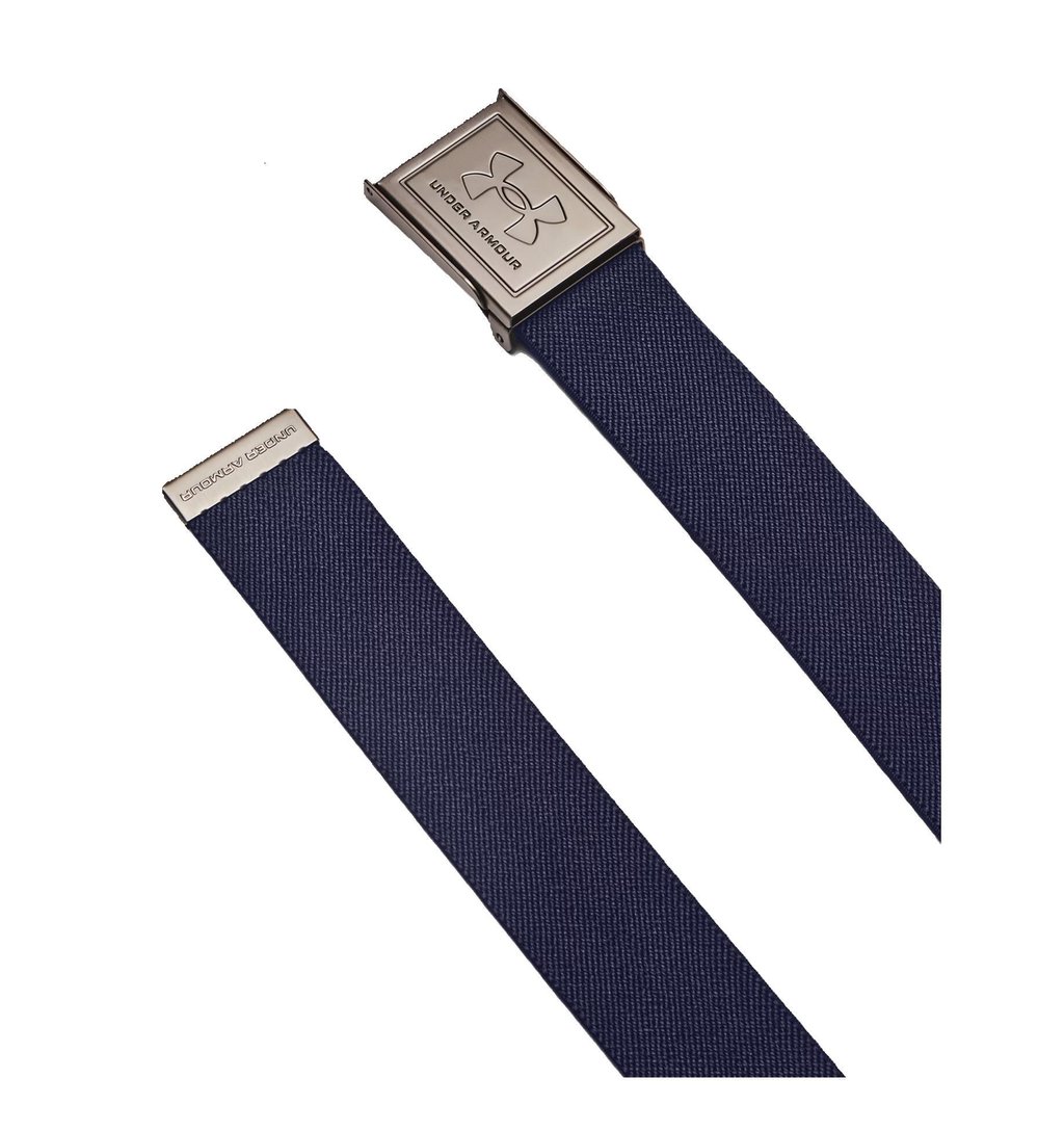 Under Armour Stretch Webbing mens belt, midnight navy/khaki base/castlerock