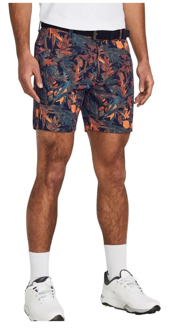 Under Armour Iso-Chill Printed 7 men's shorts, midnight navy/photon blue/halo gray