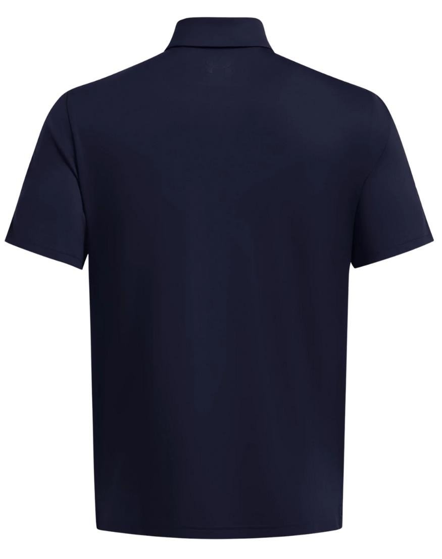 Under Armour Playoff 3.0 Striker men's polo, midnight navy/phoenix fire/white