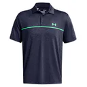 Under Armour Playoff 3.0 Stripe men's polo, midnight navy/vapor green
