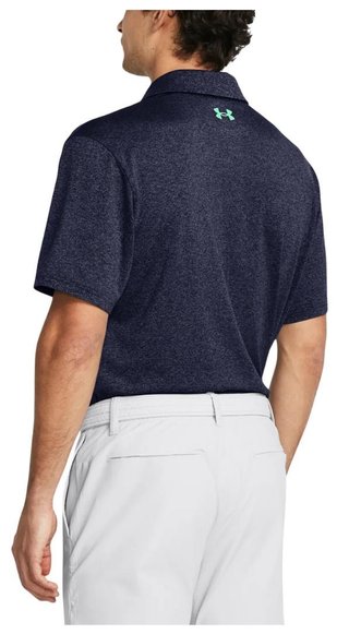 Under Armour Playoff 3.0 Stripe men's polo, midnight navy/vapor green