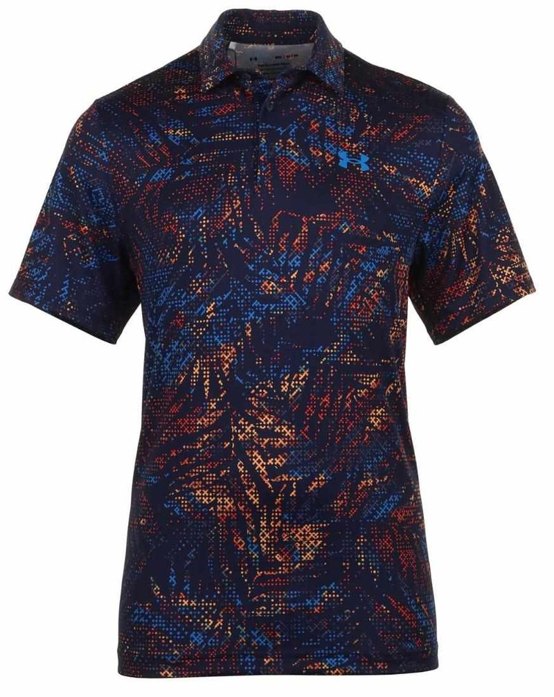 Under Armour Playoff 3.0 Printed men's polo, midnight navy/phoenix