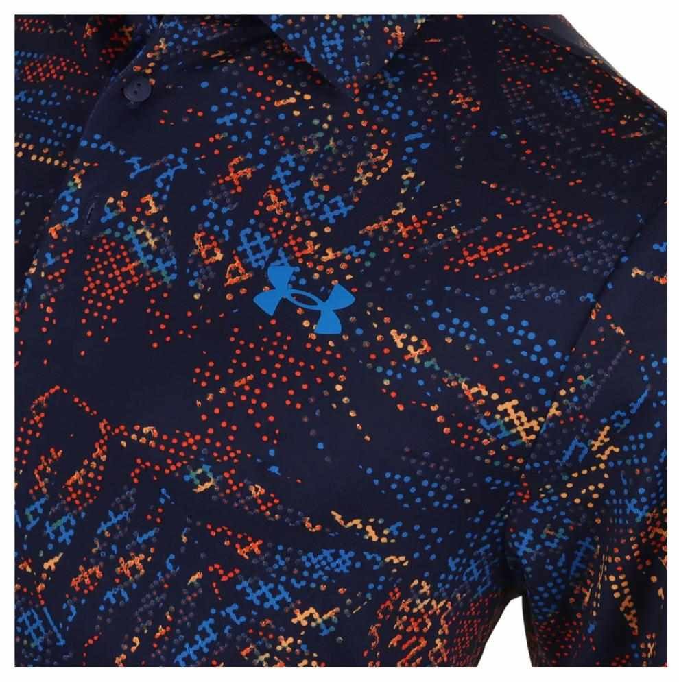 Under Armour Playoff 3.0 Printed men's polo, midnight navy/phoenix