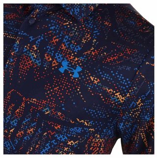 Under Armour Playoff 3.0 Printed men's polo, midnight navy/phoenix