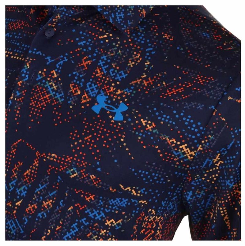 Under Armour Playoff 3.0 Printed men's polo, midnight navy/phoenix