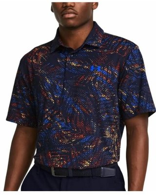 Under Armour Playoff 3.0 Printed men's polo, midnight navy/phoenix