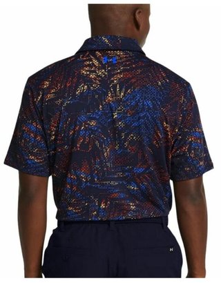 Under Armour Playoff 3.0 Printed men's polo, midnight navy/phoenix