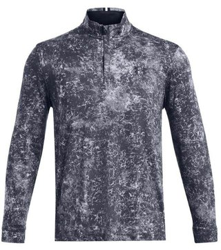 Under Armour Playoff Printed 1/4 Zip men's sweatshirt, downpour gray/midnight navy